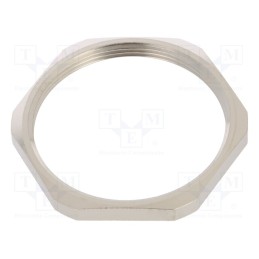 1 pcs x HUMMEL - 1.161.5000.50 - Nut, M50, brass, nickel, Thk: 5.5mm, Spanner: 55mm, Thread: metric