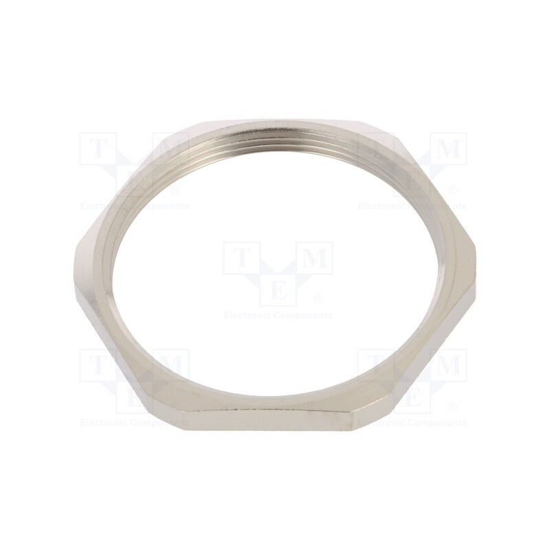 1 pcs x HUMMEL - 1.161.5000.50 - Nut, M50, brass, nickel, Thk: 5.5mm, Spanner: 55mm, Thread: metric