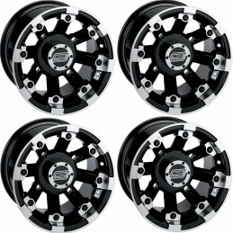 Set of Moose 4 156 12x7 Polaris rims