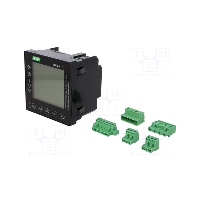 1 pcs x F&F - DMM-5T-2 - Controller, on panel, RS485 Modbus RTU, -25÷55°C, Display: LCD