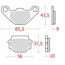 Brake pads front rear brake atv quad lucky star access 250 300 400