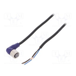 1 pcs x OMRON - XS2F-LM12PVC4A5M - Connection lead, M12, PIN: 4, angled, 5m, plug, 0.8A, -10÷65°C, PVC