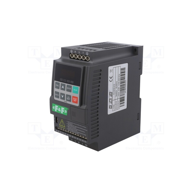 1 pcs x F&F - FA-3HS-015 - Inverter, 1.5kW, 3x400VAC, 3x380÷400VAC, Programming: foil keypad