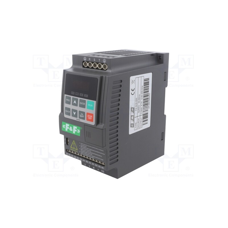 1 pcs x F&F - FA-3HS-022 - Inverter, 2.2kW, 3x400VAC, 3x380÷400VAC, Programming: foil keypad