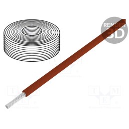 1 rol x DONAU ELEKTRONIK - 110-8 - Wire, stranded, Cu, 0.04mm2, PVC, brown, 60V, 10m, 1x0.04mm2
