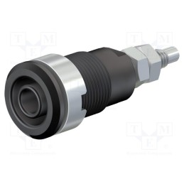 1 pcs x STu00c4UBLI - 49.7043-21 - Socket, 4mm banana, 32A, 1kV, Cutout: Ø12.2mm, black, nickel plated