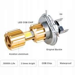 LED bulb h4 scooter motorcycle quad