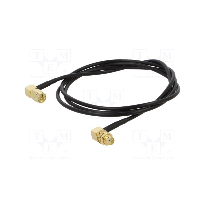 1 pcs x ONTECK - SMA-11-1.0 - Cable, 50Ω, 1m, SMA socket,SMA plug, black, angled