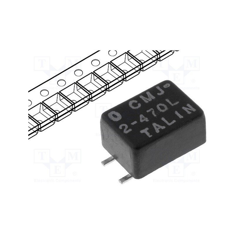 1 pcs x TALEMA - CMJ-2-470 - Inductor: wire, SMD, 500mA, 130mΩ, Induct.of indiv.wind: 47uH