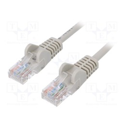 1 pcs x Goobay - 68337 - Patch cord, U/UTP, 5e, stranded, CCA, PVC, grey, 0.5m, 27AWG