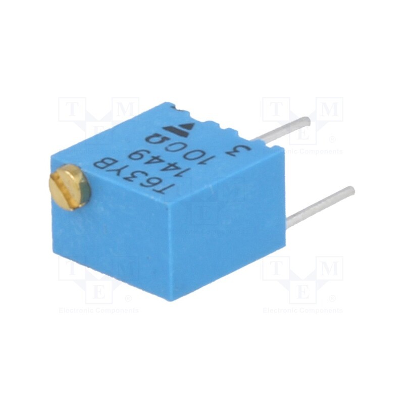1 pcs x VISHAY - T63YB101KT20 - Potentiometer: mounting, multiturn, 100Ω, 250mW, ±10%, linear, THT