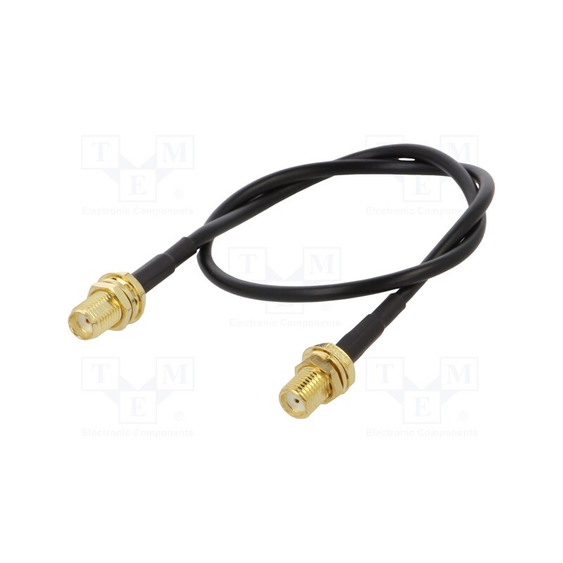 1 pcs x ONTECK - SMA-13-0.3 - Cable, 50Ω, 0.3m, SMA socket,both sides, black, straight