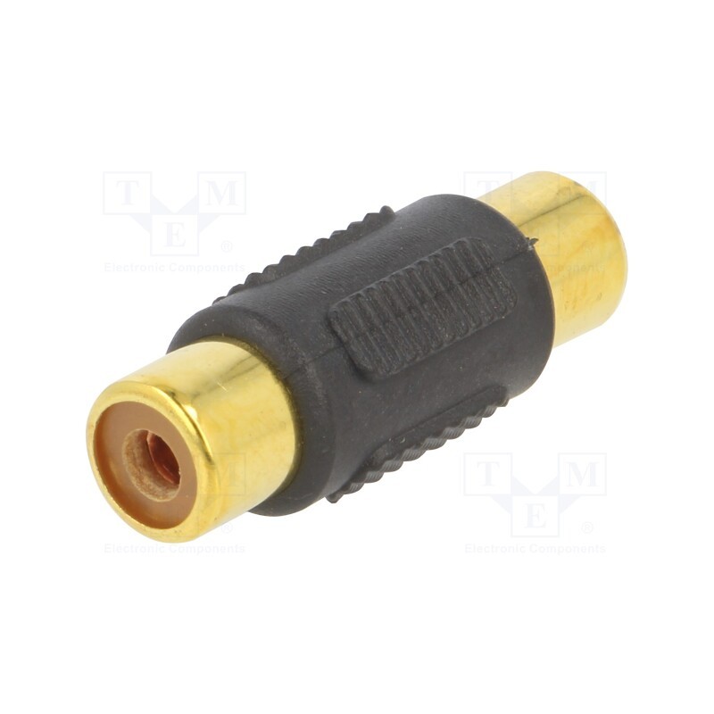 1 pcs x GEMBIRD - A-RCAFF-01 - Adapter, RCA socket,both sides, Plating: gold-plated, black