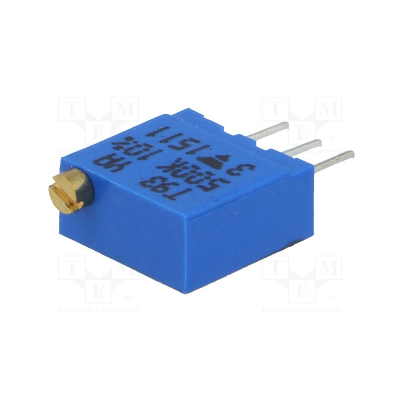 1 pcs x VISHAY - T93YA504KT20 - Potentiometer: mounting, multiturn, 500kΩ, 500mW, THT, ±10%, 3296W