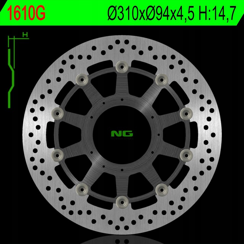 Ng front brake disc honda cb 1000r abs 08 17