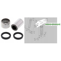 Upper shock absorber bearing, rear Kawasaki KFX700