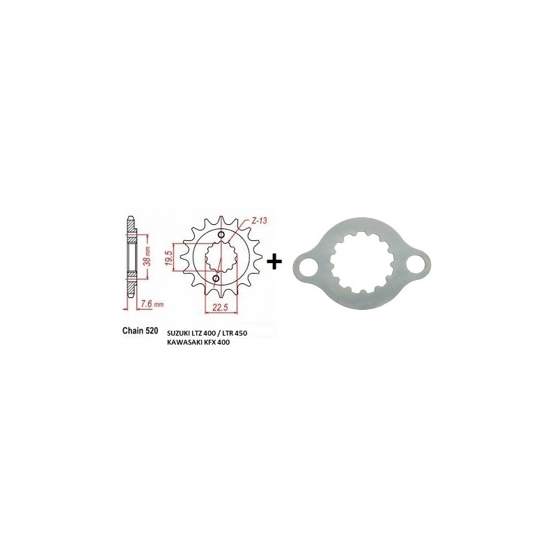 Front sprocket protection suzuki ltz 400