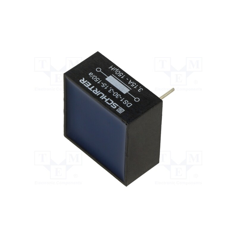 1 pcs x SCHURTER - DS1-30-0003 - Inductor: wire, THT, 150uH, 3.15A, 55mΩ, -40÷125°C, 30x30x15mm