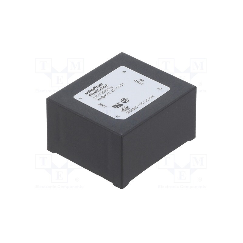 1 pcs x SCHAFFNER - FN405-3-02 - Filter: anti-interference, single-phase, 250VAC, Cx: 15nF, THT
