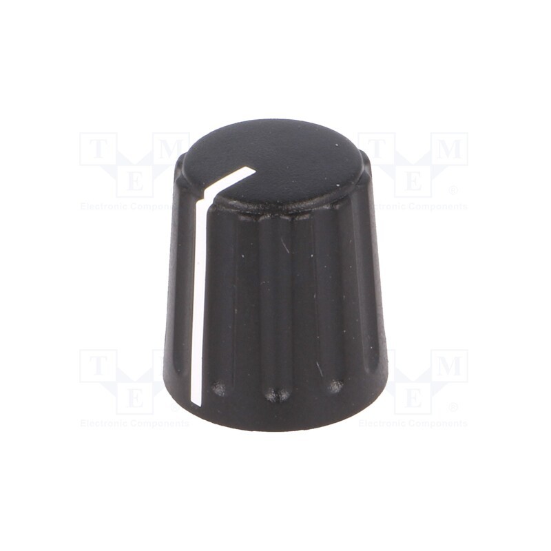 1 pcs x SR PASSIVES - GW15B - Knob, conical,with pointer, ABS, Øshaft: 6mm, Ø15.5x17.1mm, black