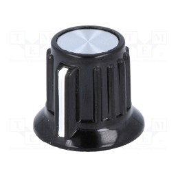 1 pcs x SCI - PN-24 - Knob, with pointer, Øshaft: 6.35mm, Ø20x17mm, screw fastening