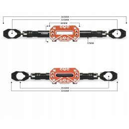 Blue ATV steering bar