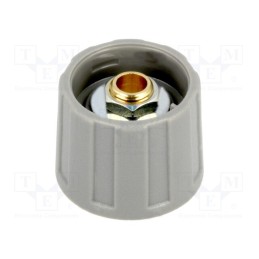 1 pcs x OKW - A2520068 - Knob, without pointer, ABS, Øshaft: 6mm, Ø20x15.5mm, grey, A2520