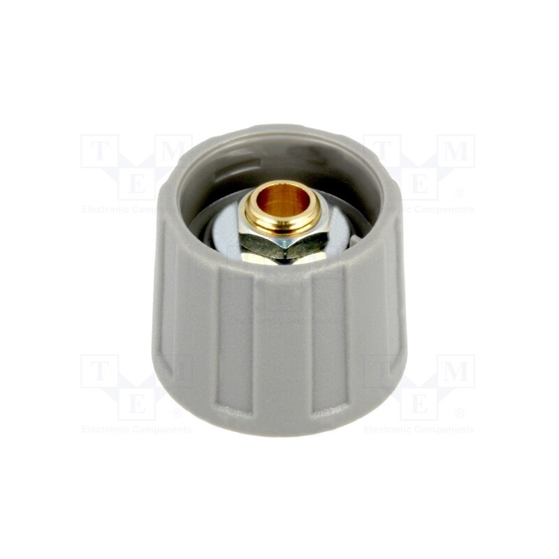 1 pcs x OKW - A2520068 - Knob, without pointer, ABS, Øshaft: 6mm, Ø20x15.5mm, grey, A2520