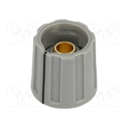 1 pcs x OKW - A2616068 - Knob, with pointer, ABS, Øshaft: 6mm, Ø16x15.5mm, grey, A2616, A4116