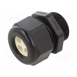 1 pcs x HUMMEL - 1.597.2500.51 - Cable gland, multi-hole, M25, 1.5, IP65, polyamide, black, 6mm