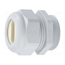 1 pcs x HUMMEL - 1.587.2100.00 - Cable gland, PG21, IP65, polyamide, grey, Holes no: 1, 14x6mm