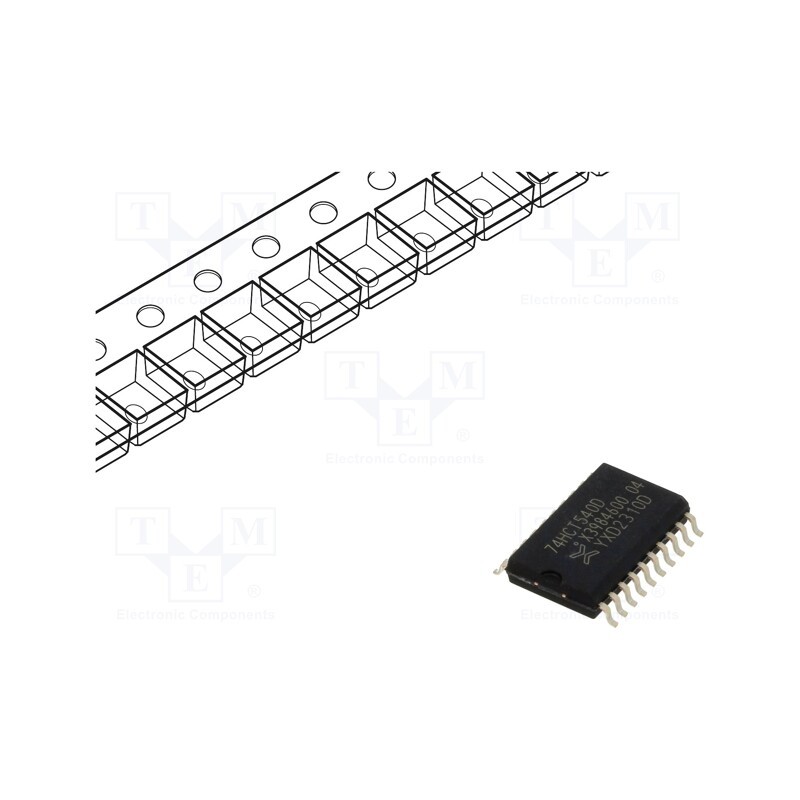 1 pcs x NEXPERIA - 74HCT540D,653 - IC: digital, buffer,inverting,line driver, Ch: 8, SMD, SO20, HCT