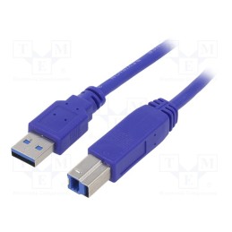 1 pcs x GEMBIRD - CCP-USB3-AMBM-6 - Cable, USB 3.0, USB A plug,USB B plug, gold-plated, 1.8m, blue