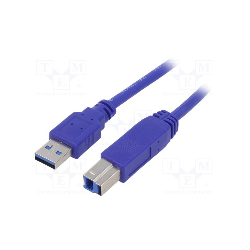 1 pcs x GEMBIRD - CCP-USB3-AMBM-6 - Cable, USB 3.0, USB A plug,USB B plug, gold-plated, 1.8m, blue