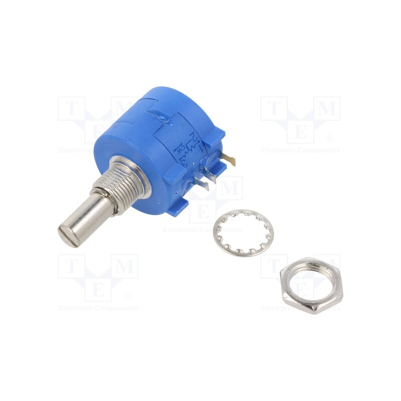 1 pcs x SR PASSIVES - POT2218PS2-1K - Potentiometer: shaft, multiturn, 1kΩ, 2W, ±5%, 6.3mm, linear