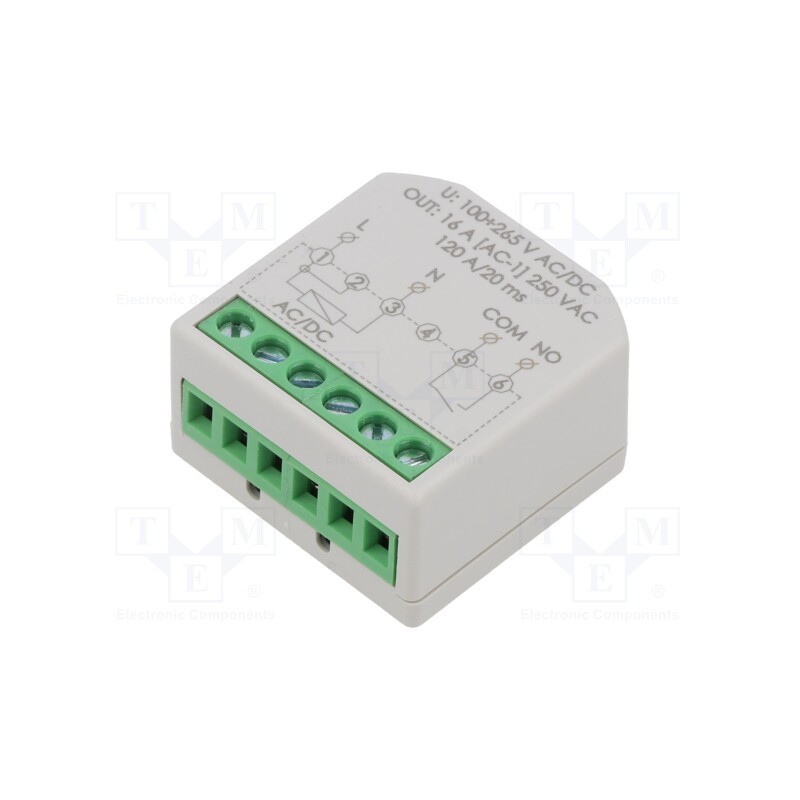 1 pcs x F&F - PP-1Z-LED-PICO - Relay: installation, in mounting box, 100÷265VAC, NO, IP20, 16A