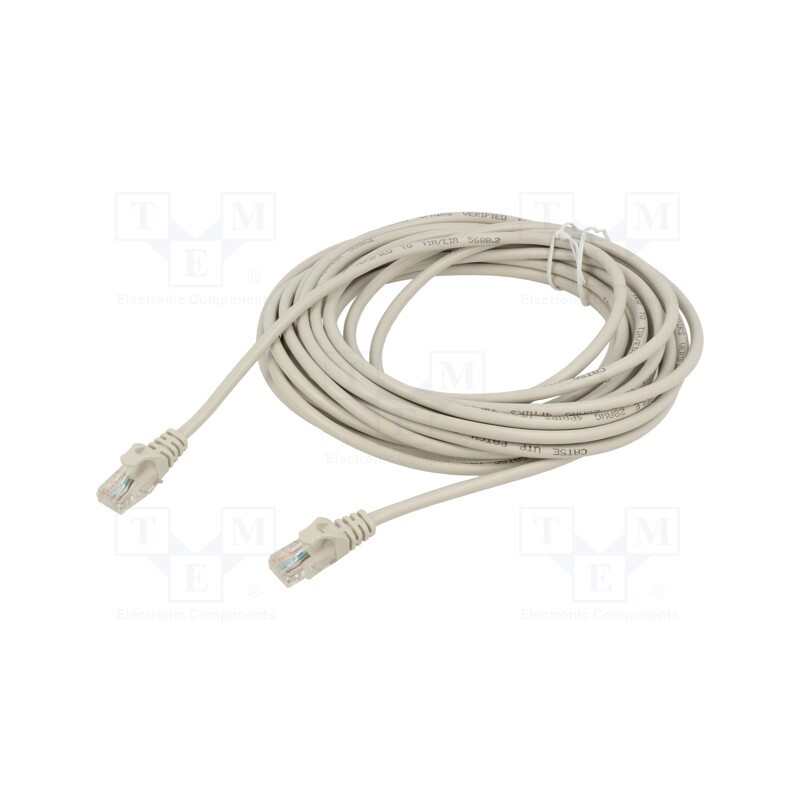 1 pcs x ART - KABSI AL-OEM-306 - Patch cord, U/UTP, 5e, CCA, grey, 15m, RJ45 plug,both sides, 26AWG