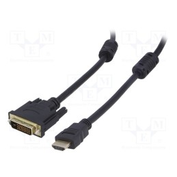 1 pcs x AKYGA - AK-AV-11 - Cable, HDMI 1.4, DVI-D (24+1) plug,HDMI plug, 1.8m, black