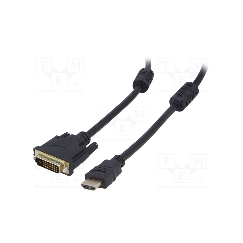 1 pcs x AKYGA - AK-AV-11 - Cable, HDMI 1.4, DVI-D (24+1) plug,HDMI plug, 1.8m, black