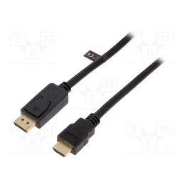 1 pcs x LOGILINK - CV0129 - Cable, DisplayPort 1.2, DisplayPort plug,HDMI plug, 5m, black
