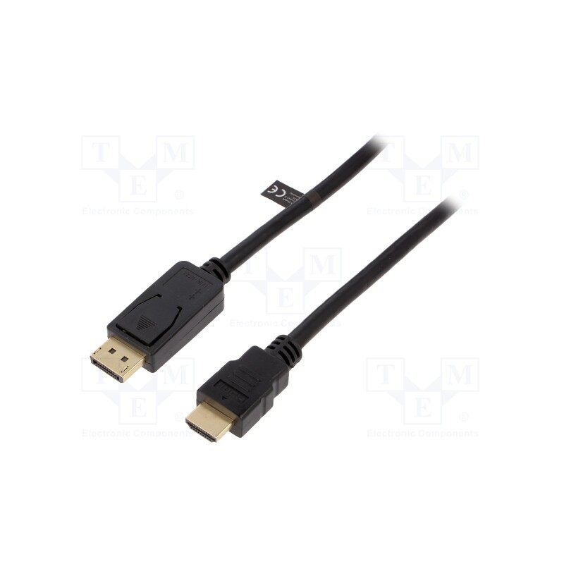 1 pcs x LOGILINK - CV0129 - Cable, DisplayPort 1.2, DisplayPort plug,HDMI plug, 5m, black