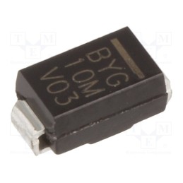 5 pcs x VISHAY - BYG10M-E3/TR - Diode: rectifying, SMD, 1kV, 1.5A, 4us, SMA, Ufmax: 1.15V, Ifsm: 30A