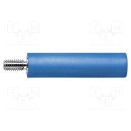 1 pcs x SCHu00dcTZINGER - BU 2240 S NI / BL - Socket, 4mm banana, 32A, 1kVAC, blue, nickel plated, -25÷80°C, 10mΩ