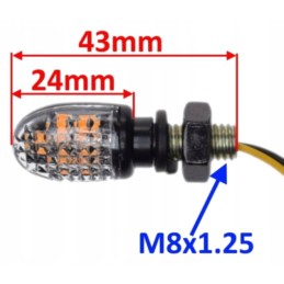 Turn signal mini LED turn signals m8 approval quad atv 110 200 250