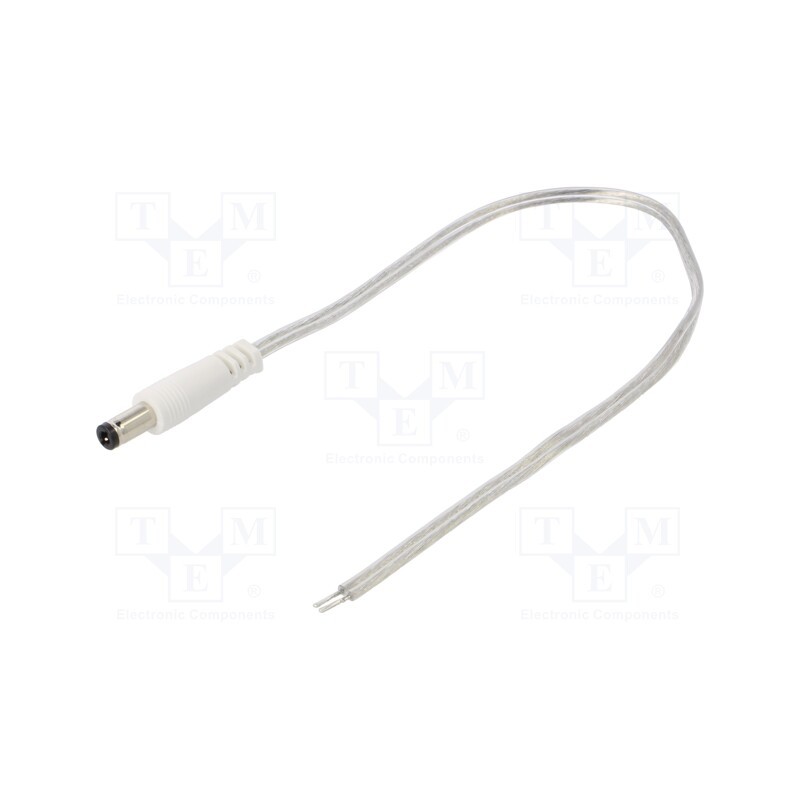 1 pcs x BQ CABLE - DC.CAB.8610.0020 - Cable, 2x0.5mm2, wires,DC 5,5/2,5 plug, straight, transparent