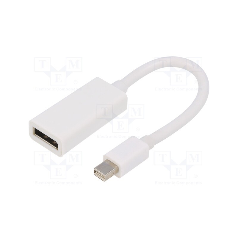 1 pcs x GEMBIRD - A-MDPM-DPF-001-W - Adapter, DisplayPort 1.1, 0.15m, white