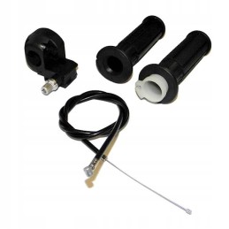 The throttle body with a left rubber shifter and a cable