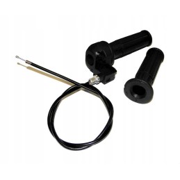 The throttle body with a left rubber shifter and a cable