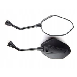Set of black mirrors with handlebar holders LU8125 M10