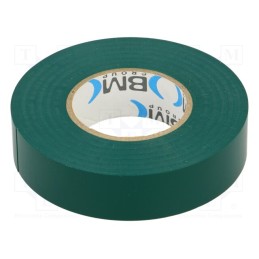 1 rol x BM GROUP - BMESB1925VE - Tape: electrical insulating, W: 19mm, L: 25m, Thk: 0.15mm, green